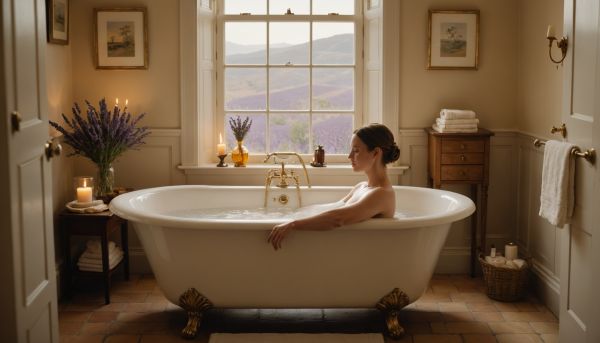 Bain chaud et rituels relaxants du soir